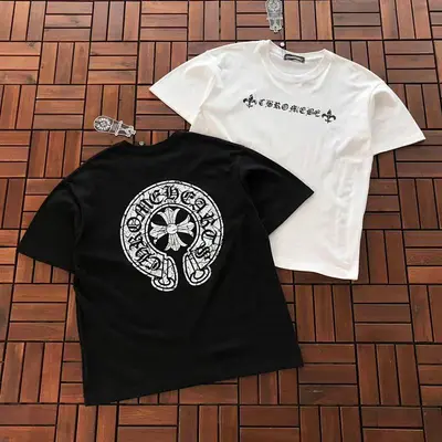 ￥~85 CH🔥OM🔥 HE🔥RTS T-SHIRT 77040828 (im 176CM 58KG iwear size M in the photo)