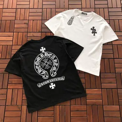 ￥~85 CH🔥OM🔥 HE🔥RTS T-SHIRT 77040821 (im 176CM 58KG iwear size M in the photo)