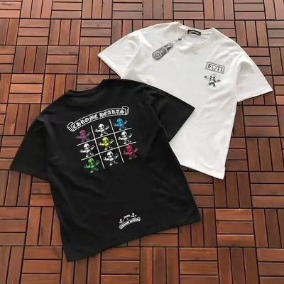￥~85 CH🔥OM🔥 HE🔥RTS T-SHIRT 77040823 (im 176CM 58KG iwear size M in the photo)