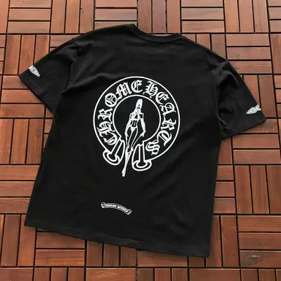 ￥~85 CH🔥OM🔥 HE🔥RTS T-SHIRT 77040849 (im 176CM 58KG iwear size M in the photo)