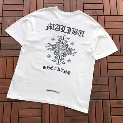 ￥~85 CH🔥OM🔥 HE🔥RTS T-SHIRT 77040855 (im 176CM 58KG iwear size M in the photo)
