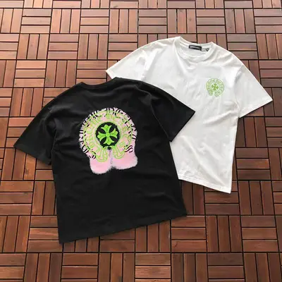 ￥~85 CH🔥OM🔥 HE🔥RTS T-SHIRT 77040834 (im 176CM 58KG iwear size M in the photo)