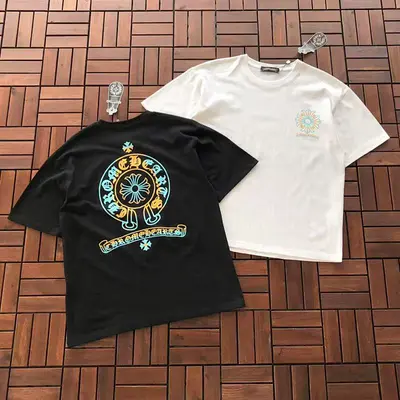 ￥~85 CH🔥OM🔥 HE🔥RTS T-SHIRT 77040805 (im 176CM 58KG iwear size M in the photo)