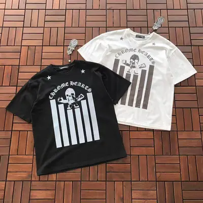 ￥~85 CH🔥OM🔥 HE🔥RTS T-SHIRT 77040804 (im 176CM 58KG iwear size M in the photo)