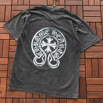 ￥~85 CH🔥OM🔥 HE🔥RTS T-SHIRT 77040854 (im 176CM 58KG iwear size M in the photo)