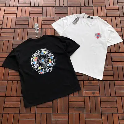 ￥~85 CH🔥OM🔥 HE🔥RTS T-SHIRT 77040803 (im 176CM 58KG iwear size M in the photo)