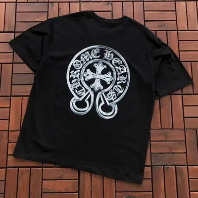 ￥~85 CH🔥OM🔥 HE🔥RTS T-SHIRT 77040852 (im 176CM 58KG iwear size M in the photo)