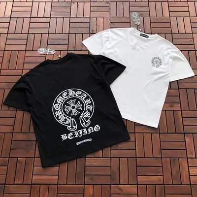 ￥~85 CH🔥OM🔥 HE🔥RTS T-SHIRT 77040812 (im 176CM 58KG iwear size M in the photo)