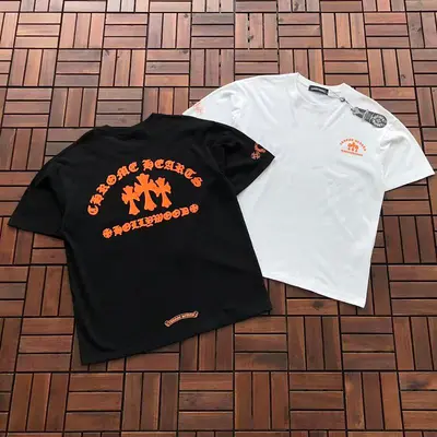 ￥~85 CH🔥OM🔥 HE🔥RTS T-SHIRT 77040808 (im 176CM 58KG iwear size M in the photo)