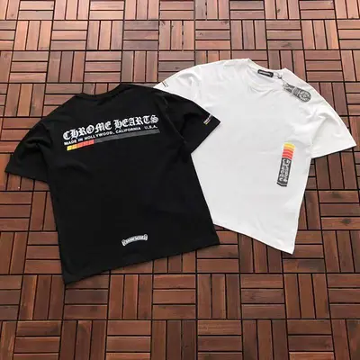 ￥~85 CH🔥OM🔥 HE🔥RTS T-SHIRT 77040807 (im 176CM 58KG iwear size M in the photo)
