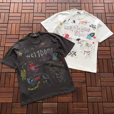 ￥~125 WE11DONE T-SHIRT 55040928 (im 185CM 70KG iwear size S in the photo)