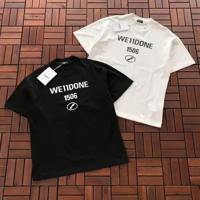 ￥~115 WE11DONE T-SHIRT 55040926 (im 185CM 70KG iwear size S in the photo)
