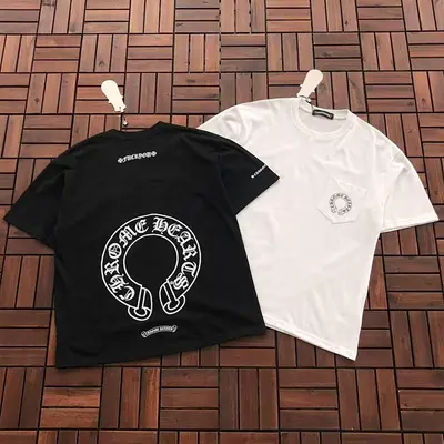 ￥~86 CH🔥OM🔥 HE🔥RTS T-SHIRT 77041078 (im 185CM 70KG iwear size M in the photo)