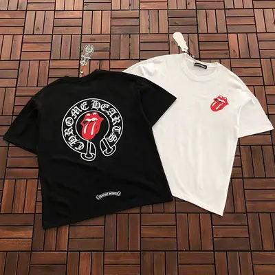 ￥~85 CH🔥OM🔥 HE🔥RTS T-SHIRT 77041065 (im 185CM 70KG iwear size M in the photo)