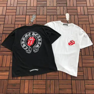 ￥~86 CH🔥OM🔥 HE🔥RTS T-SHIRT 77041068 (im 185CM 70KG iwear size M in the photo)
