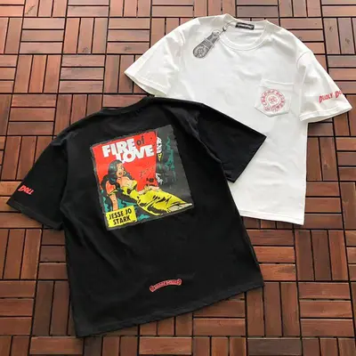 ￥~86 CH🔥OM🔥 HE🔥RTS T-SHIRT 77041052 (im 185CM 70KG iwear size M in the photo)