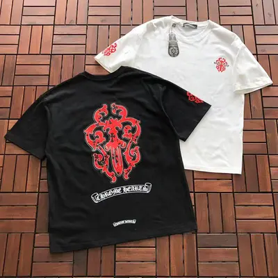 ￥~85 CH🔥OM🔥 HE🔥RTS T-SHIRT 77041050 (im 185CM 70KG iwear size M in the photo)