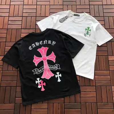 ￥~85 CH🔥OM🔥 HE🔥RTS T-SHIRT 77041055 (im 185CM 70KG iwear size M in the photo)