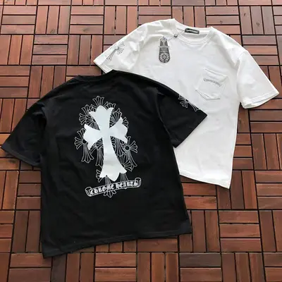 ￥~86 CH🔥OM🔥 HE🔥RTS T-SHIRT 77041051 (im 185CM 70KG iwear size M in the photo)