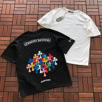 ￥~85 CH🔥OM🔥 HE🔥RTS T-SHIRT 77041022 (im 185CM 70KG iwear size M in the photo)