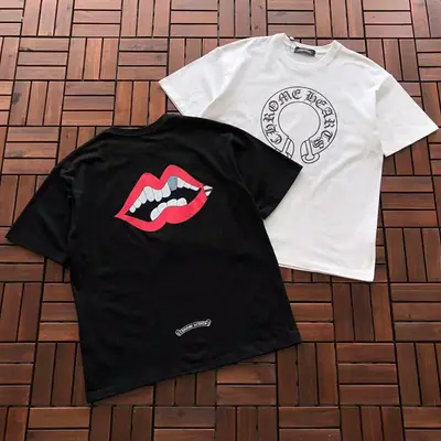 ￥~85 CH🔥OM🔥 HE🔥RTS T-SHIRT 77041082 (im 185CM 70KG iwear size M in the photo)