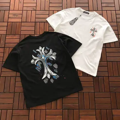 ￥~86 CH🔥OM🔥 HE🔥RTS T-SHIRT 77041037 (im 185CM 70KG iwear size M in the photo)