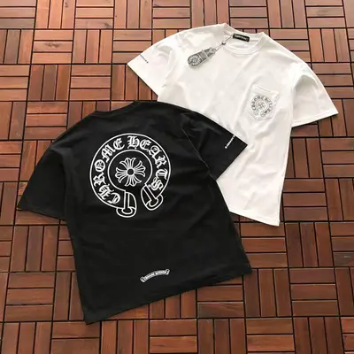 ￥~86 CH🔥OM🔥 HE🔥RTS T-SHIRT 77041039 (im 185CM 70KG iwear size M in the photo)