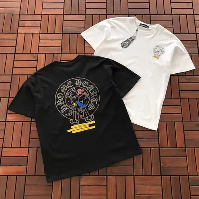 ￥~85 CH🔥OM🔥 HE🔥RTS T-SHIRT 77041028 (im 185CM 70KG iwear size M in the photo)