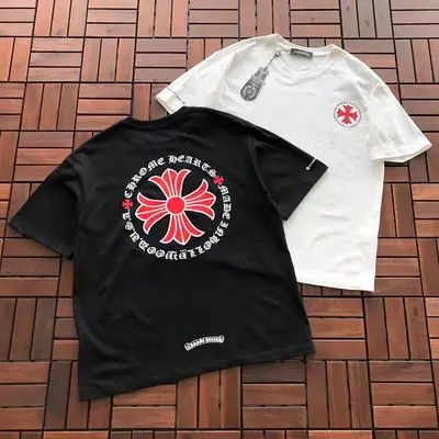 ￥~85 CH🔥OM🔥 HE🔥RTS T-SHIRT 77041046 (im 185CM 70KG iwear size M in the photo)