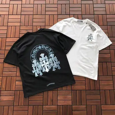 ￥~85 CH🔥OM🔥 HE🔥RTS T-SHIRT 77041018 (im 185CM 70KG iwear size M in the photo)