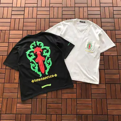 ￥~86 CH🔥OM🔥 HE🔥RTS T-SHIRT 77041015 (im 185CM 70KG iwear size M in the photo)