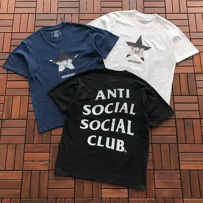￥~85 ANTI SOCIAL SOCIAL CLUB T-SHIRT 55041114 (im 185CM 70KG iwear size M in the photo)