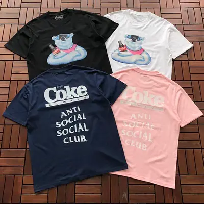 ￥ ~ 85 ANTI SOCIAL SOCIAL CLUB & COCACOLA T-SHIRT 55041202 (im 185CM 70KG iwear size L in the photo)
