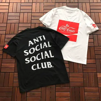 ￥~85 ANTI SOCIAL SOCIAL CLUB & COCACOLA T-SHIRT 55041279 (im 185CM 70KG iwear size L in the photo)