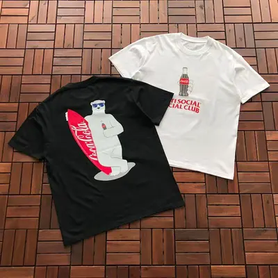 ￥~85 ANTI SOCIAL SOCIAL CLUB & COCACOLA T-SHIRT 55041233 (im 185CM 70KG iwear size L in the photo)