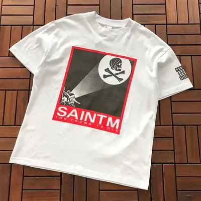 ￥~99 SAINT MICHAEL T-SHIRT 55041327 (im 185CM 70KG iwear size S in the photo)