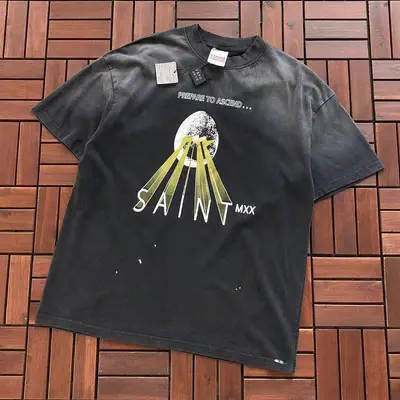 ￥~115 SAINT MICHAEL T-SHIRT 55041325 (im 185CM 70KG iwear size S in the photo)