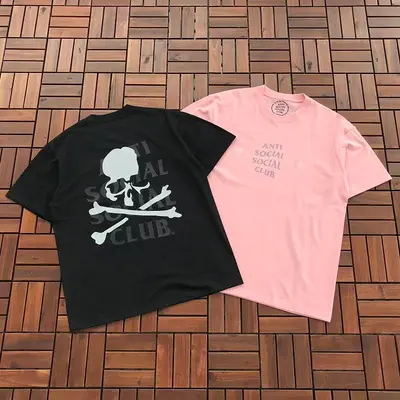 ￥~85 ANTI SOCIAL SOCIAL CLUB & MASTERMIND T-SHIRT 55041292 (im 185CM 70KG iwear size M in the photo)