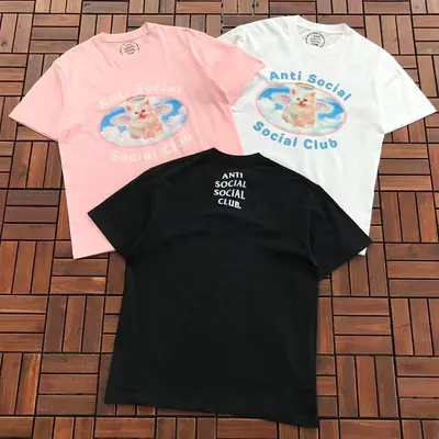 ¥~85 ANTI SOCIAL SOCIAL CLUB T-SHIRT 55041289 (im 185CM 70KG iwear size M in the photo)