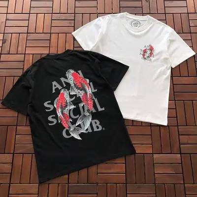 ¥~85 ANTI SOCIAL SOCIAL CLUB T-SHIRT 55041656 (im 185CM 70KG iwear size M in the photo)