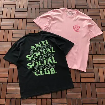 ¥~85 ANTI SOCIAL SOCIAL CLUB T-SHIRT 55041536 (im 180CM 68KG iwear size M in the photo)
