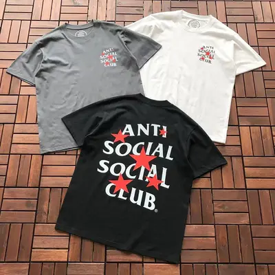 ¥~85 ANTI SOCIAL SOCIAL CLUB T-SHIRT 55041531 (im 180CM 68KG iwear size M in the photo)