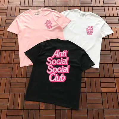 ¥~85 ANTI SOCIAL SOCIAL CLUB T-SHIRT 55041550 (im 185CM 70KG iwear size M in the photo)
