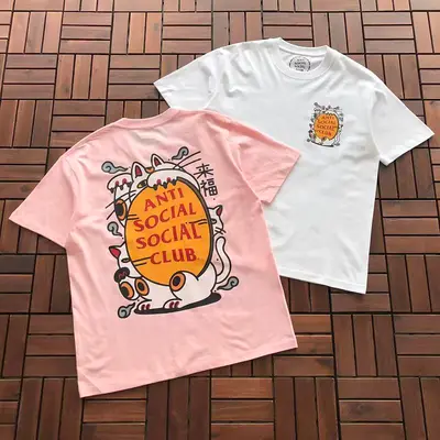 ¥~85 ANTI SOCIAL SOCIAL CLUB T-SHIRT 55041612 (im 185CM 70KG iwear size M in the photo)