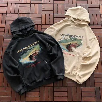 ¥~185 REPRESENT HOODIE 66041905 (im 176CM 58KG iwear size M in the photo)