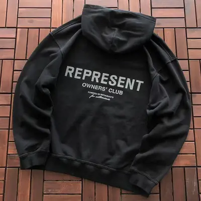 ¥~185 REPRESENT HOODIE 66041923 (im 176CM 58KG iwear size M in the photo)