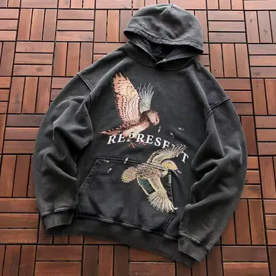 ¥~185 REPRESENT HOODIE 66041913 (im 176CM 58KG iwear size M in the photo)