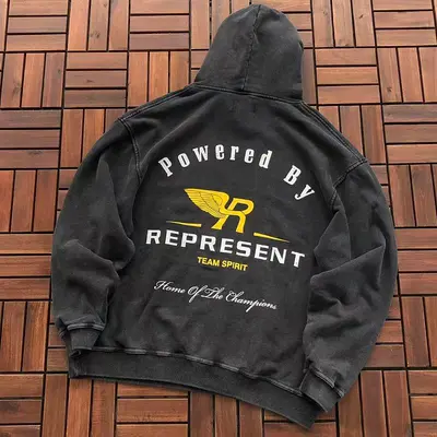 ¥~185 REPRESENT HOODIE 66041917 (im 176CM 58KG iwear size M in the photo)