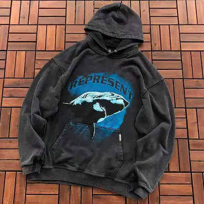 ¥~185 REPRESENT HOODIE 66041921 (im 176CM 58KG iwear size M in the photo)