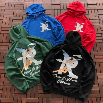 ¥~185 REPRESENT HOODIE 66041901 (im 176CM 58KG iwear size M in the photo)
